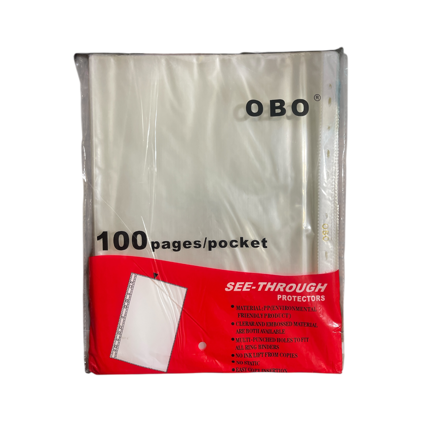 OBO Sheet Protectors for 3 Ring Binders