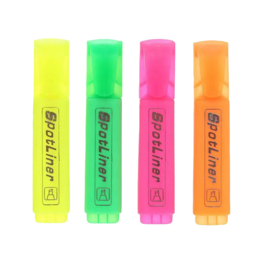 Spotliner Phosphorescent Highlighter Pen, Multi Colors, Chisel Tip