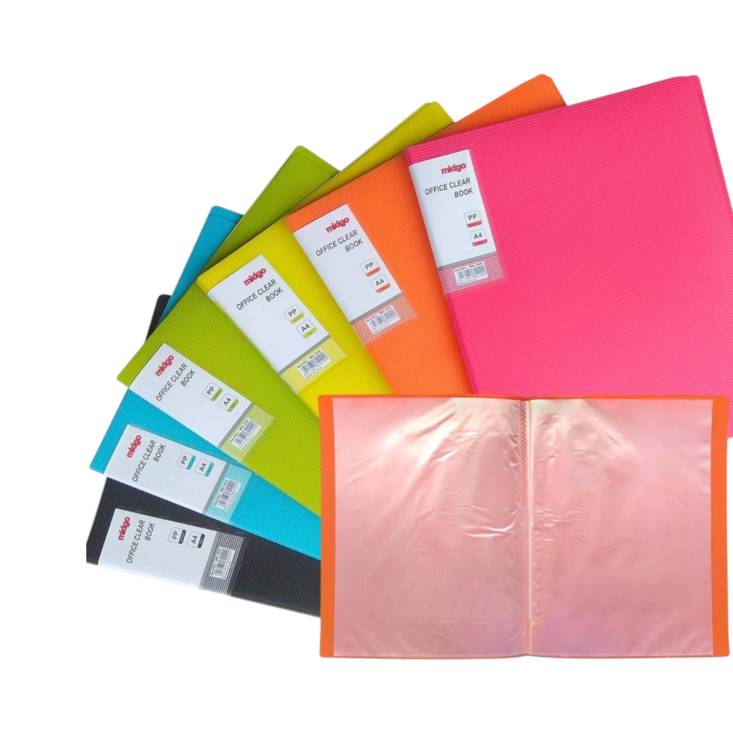 10 Pockets Midgo A4 Office Clear Book,