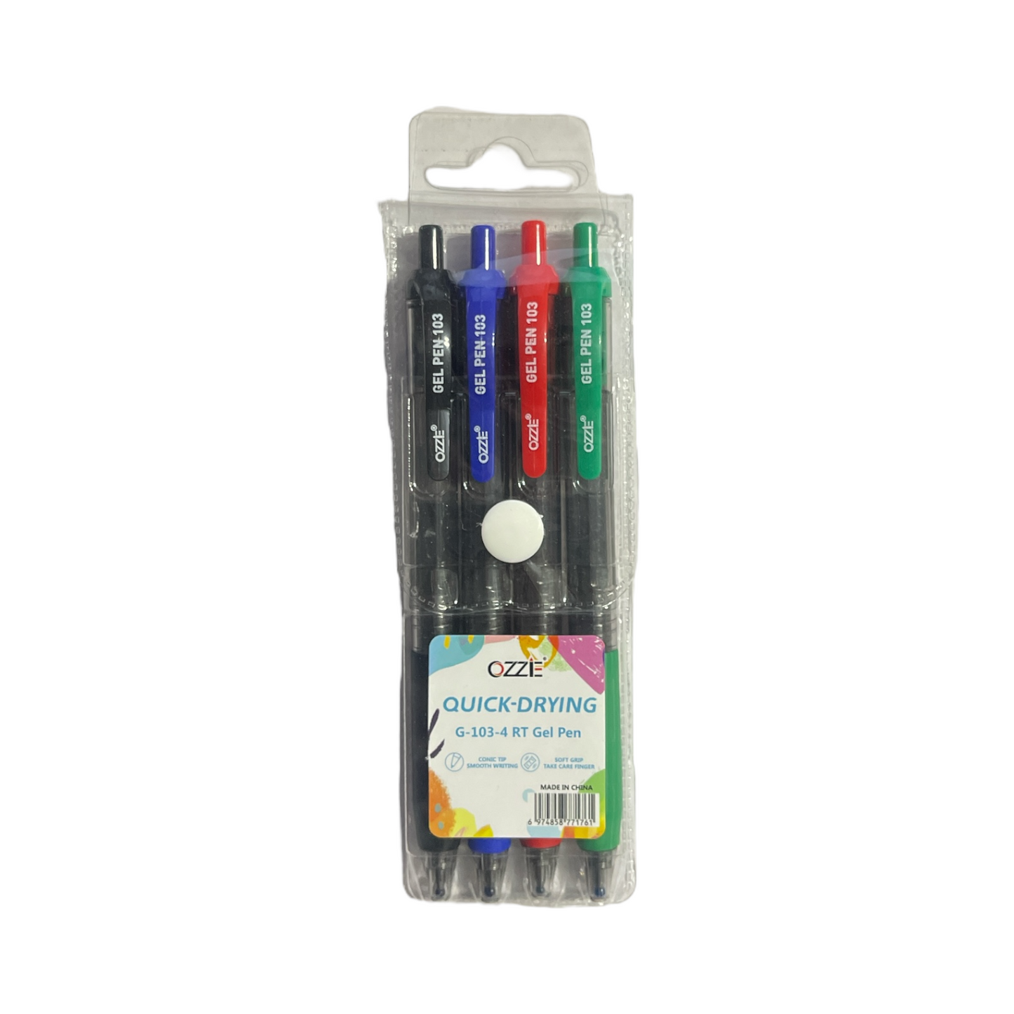 OZZIE Fast-Drying Gel Pen 0.7 mm – Set of 4 Pieces