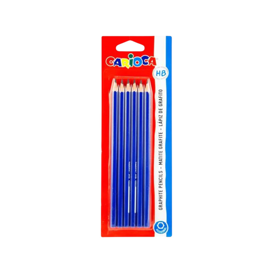 Carioca 42799 HB Wooden Pencils without Eraser, Pack of 6