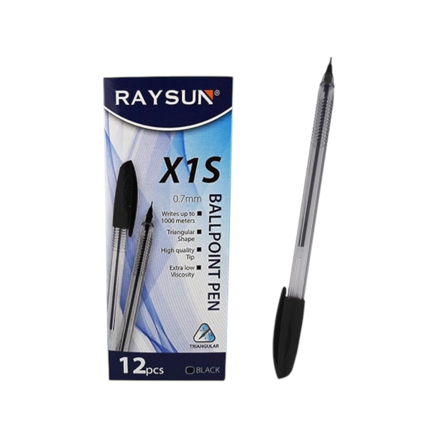 RaySun X1S 0.7 mm. Ballpoint Pen – Pack of 12 – Multi Color