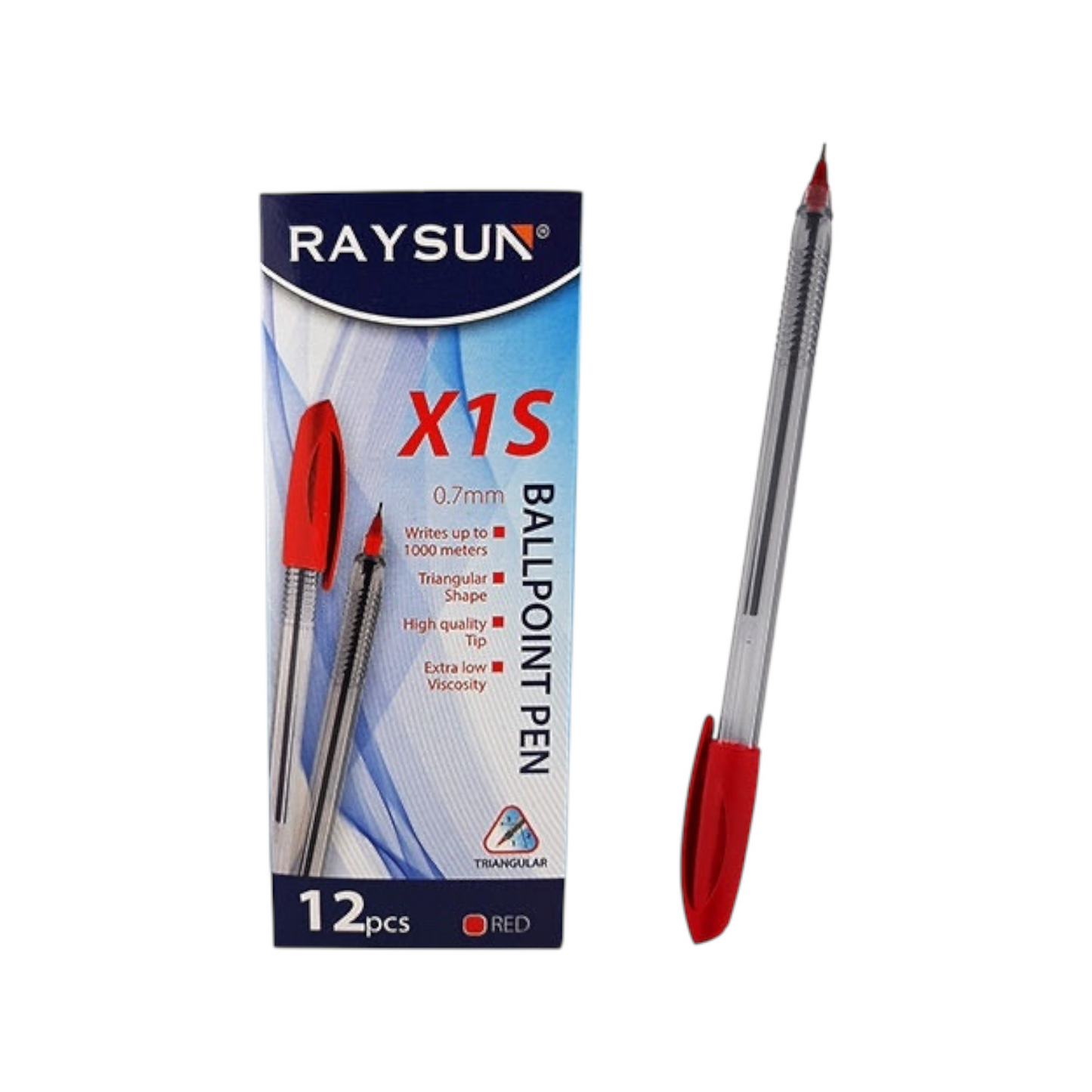 RaySun X1S 0.7 mm. Ballpoint Pen – Pack of 12 – Multi Color