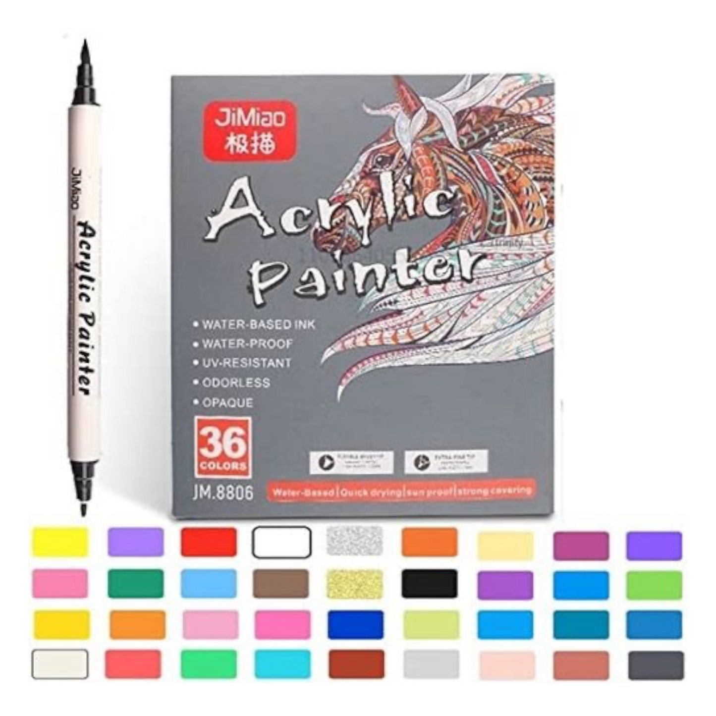 High Qualty Acrylic Paint Pack of 36 Pens WaterProof