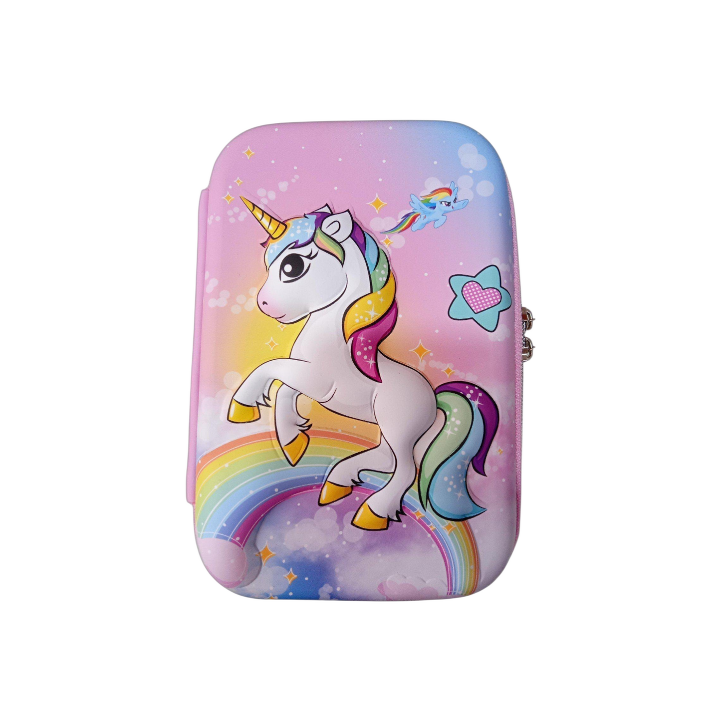 3D Pencil Case Unicorn Shape