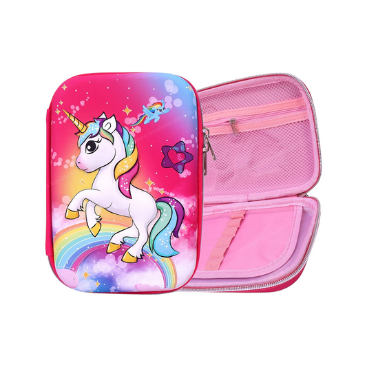 3D Pencil Case Unicorn Shape
