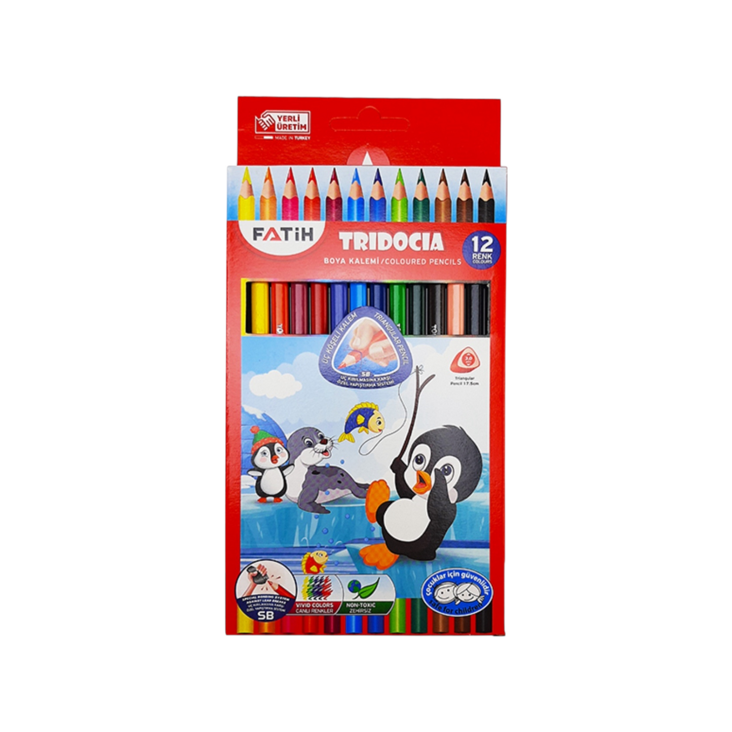 Fatih 33250 TRIDOCIA Long color pencil – Set of 12 colors