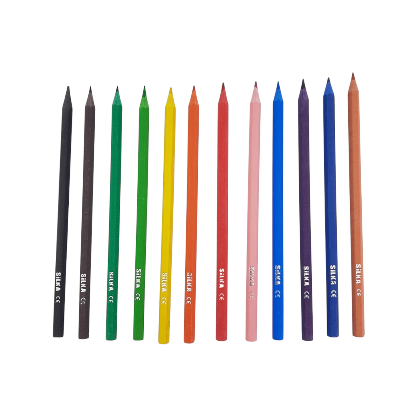 Silka Long Color Pencil In A Jar  Set Of 12 Colors