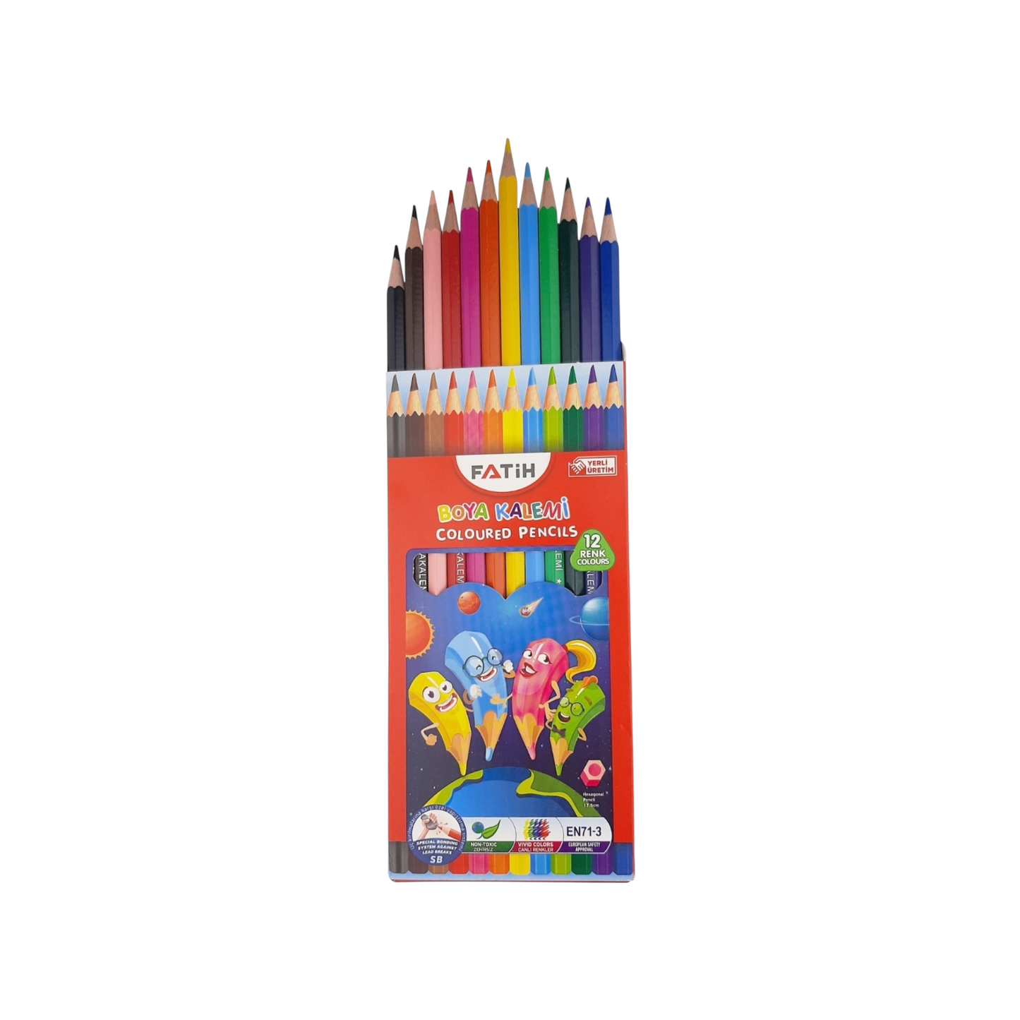 Fatih 33112 long color pencil – Set of 12 colors