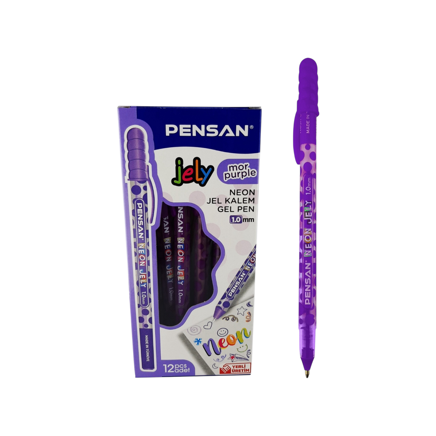 Pensan Neon Jely pen 2801, set of 12 pens – 1 mm