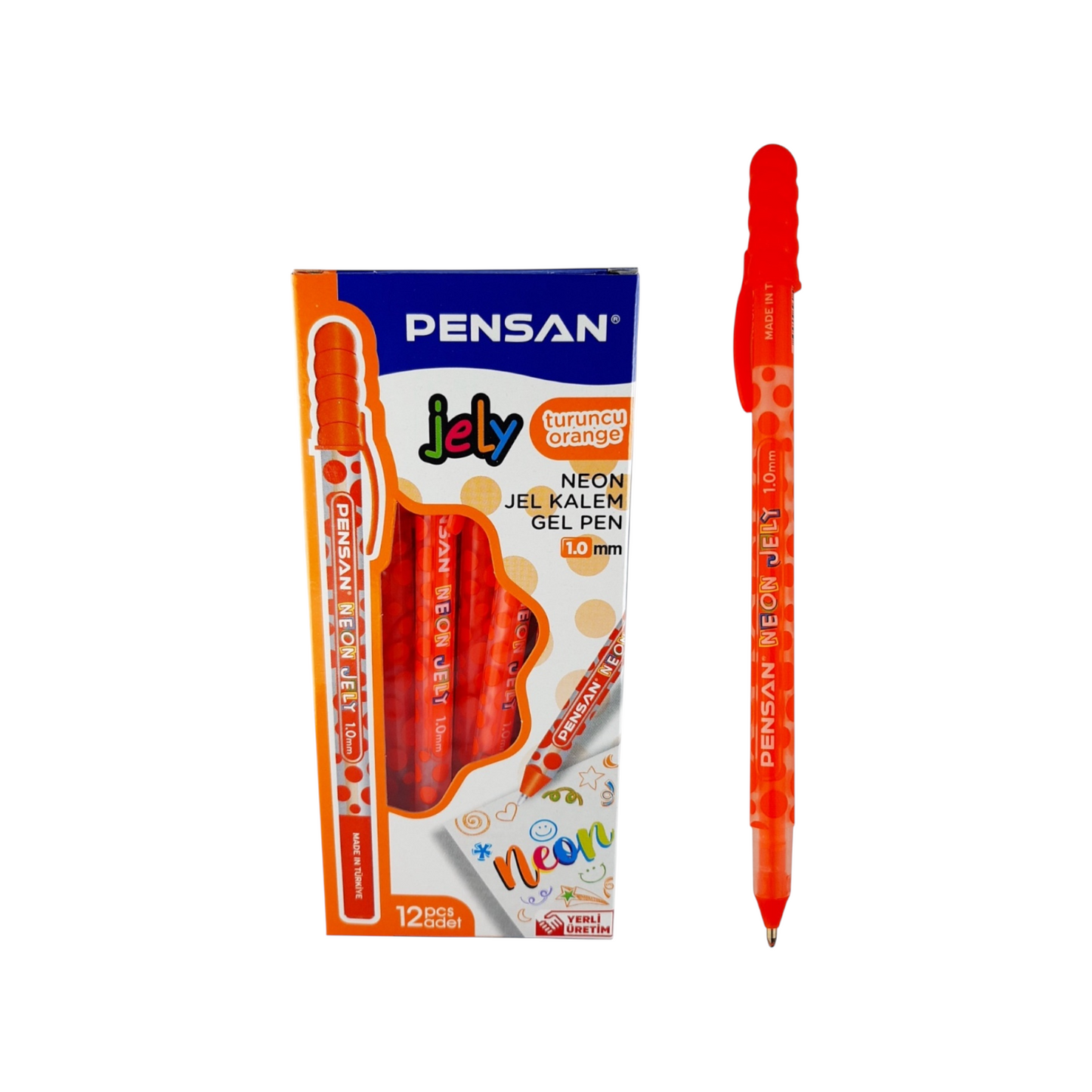Pensan Neon Jely pen 2801, set of 12 pens – 1 mm