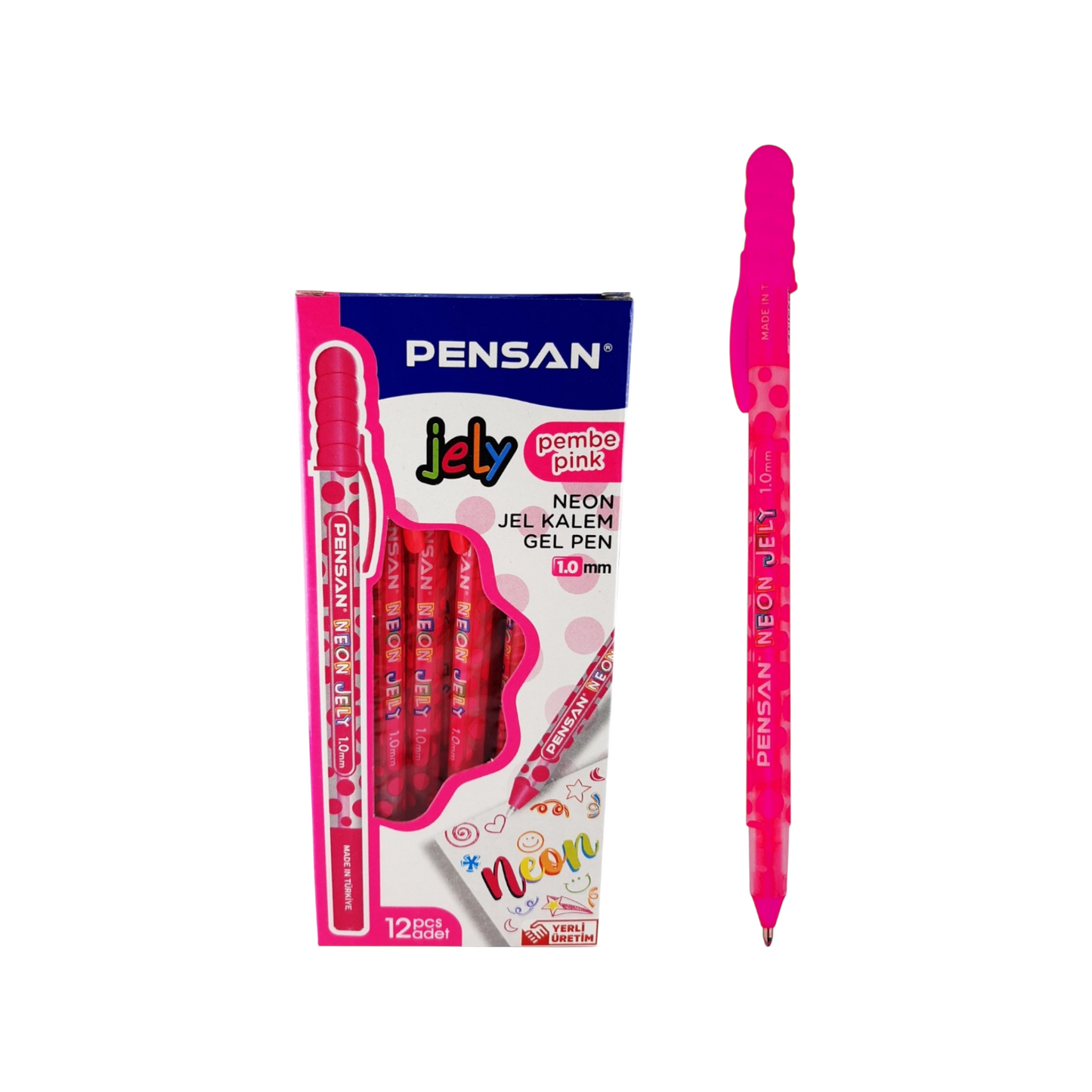 Pensan Neon Jely pen 2801, set of 12 pens – 1 mm