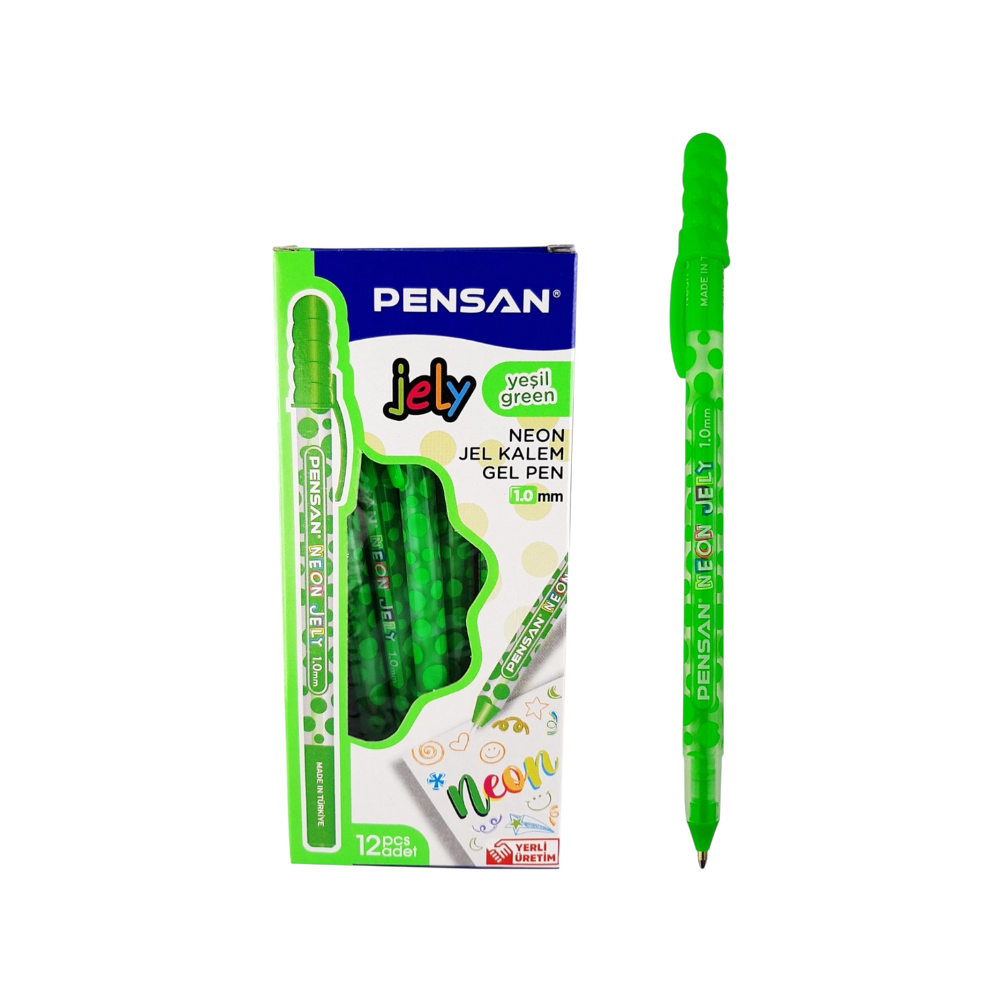 Pensan Neon Jely pen 2801, set of 12 pens – 1 mm