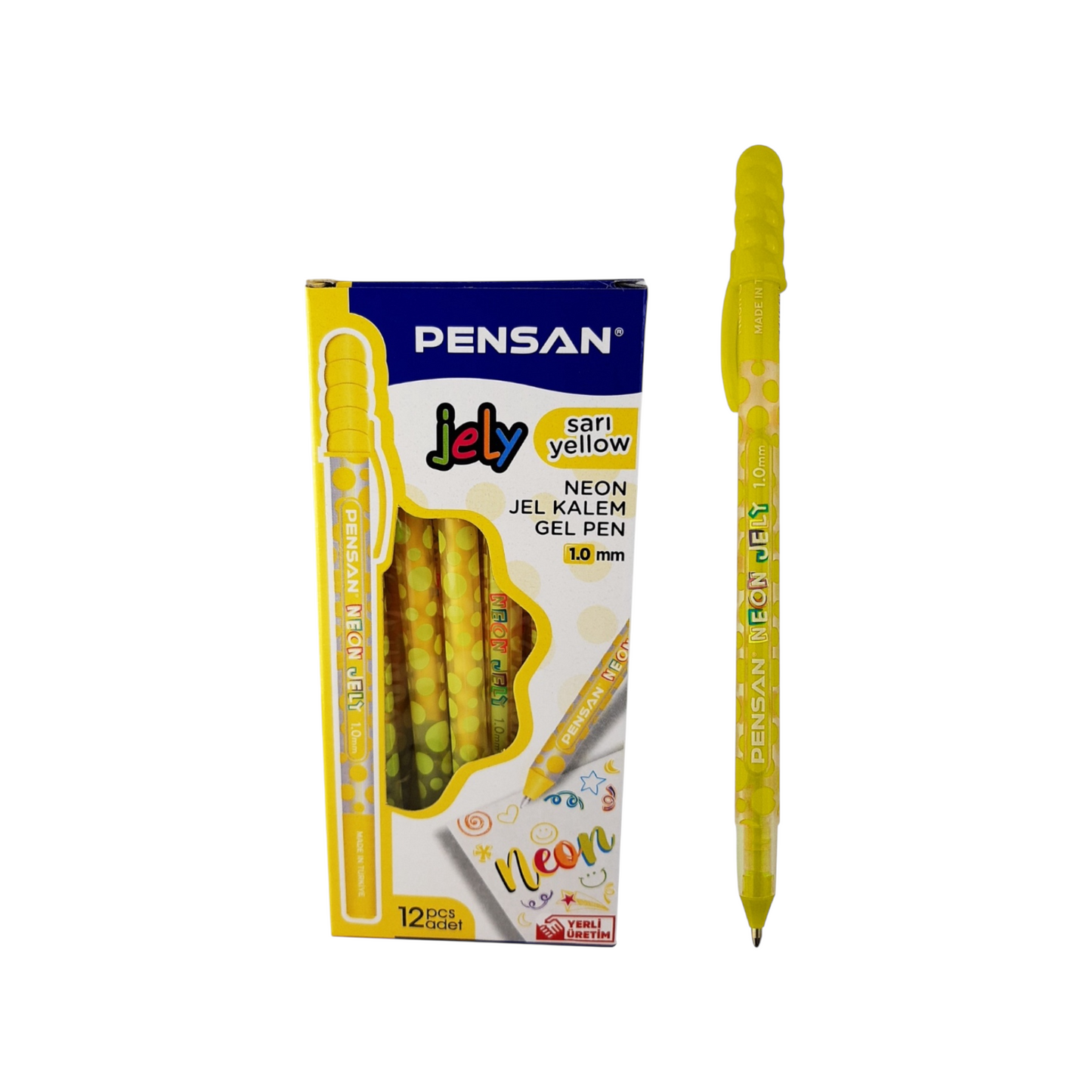 Pensan Neon Jely pen 2801, set of 12 pens – 1 mm