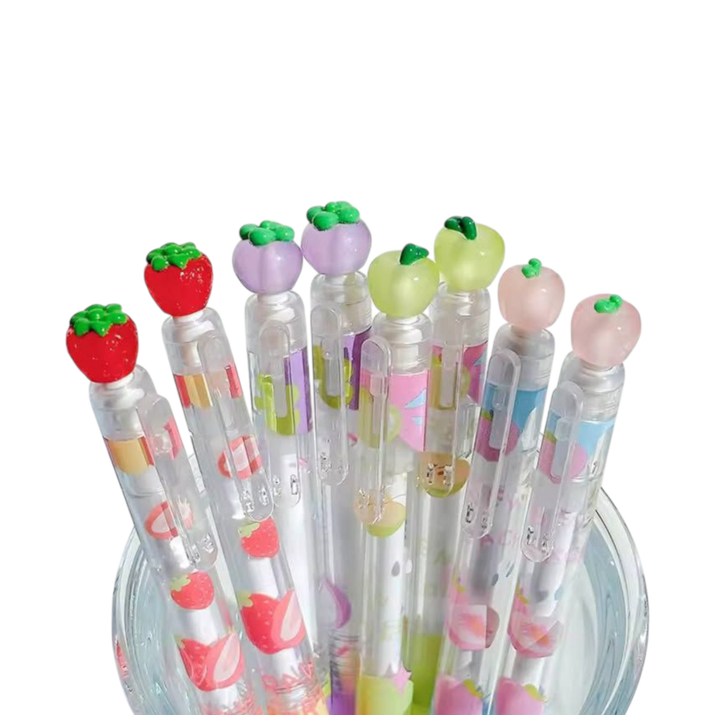 4 Pcs/Pack Creative Fruit-Shaped Gel Pens Rotatable