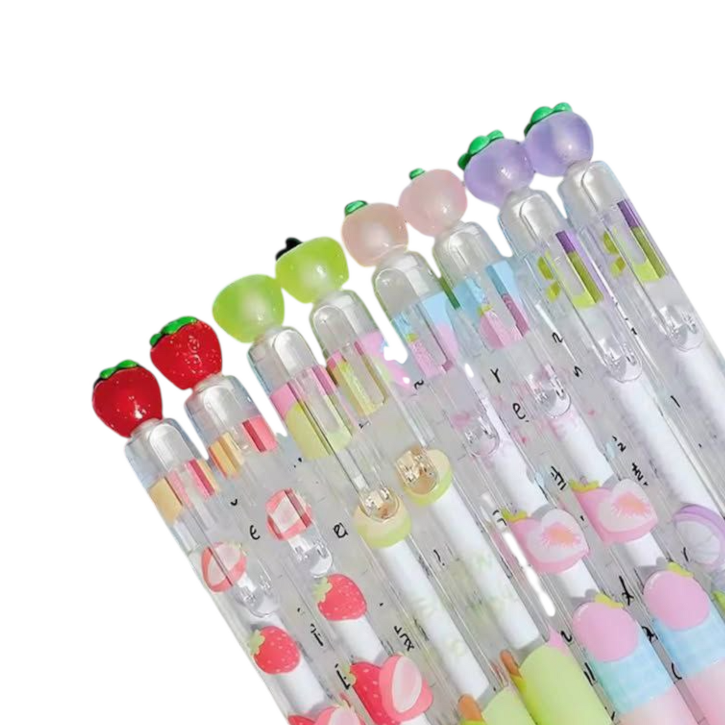 4 Pcs/Pack Creative Fruit-Shaped Gel Pens Rotatable