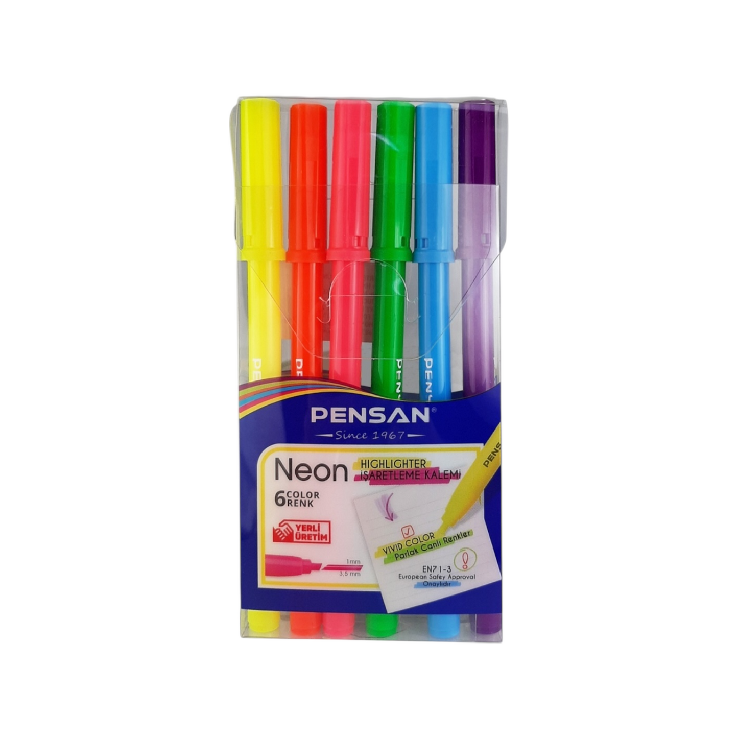 Pensan Highlighter Neon Set 6 pieces – 99095