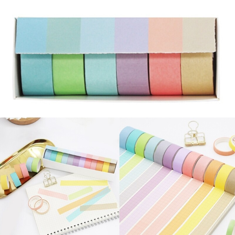 6 Rolls of Washi Tape Set 1 cm