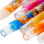 Deli Twistable Crayon Round Barrel, Full Length, 12 Colors, Smooth & Non-Toxic