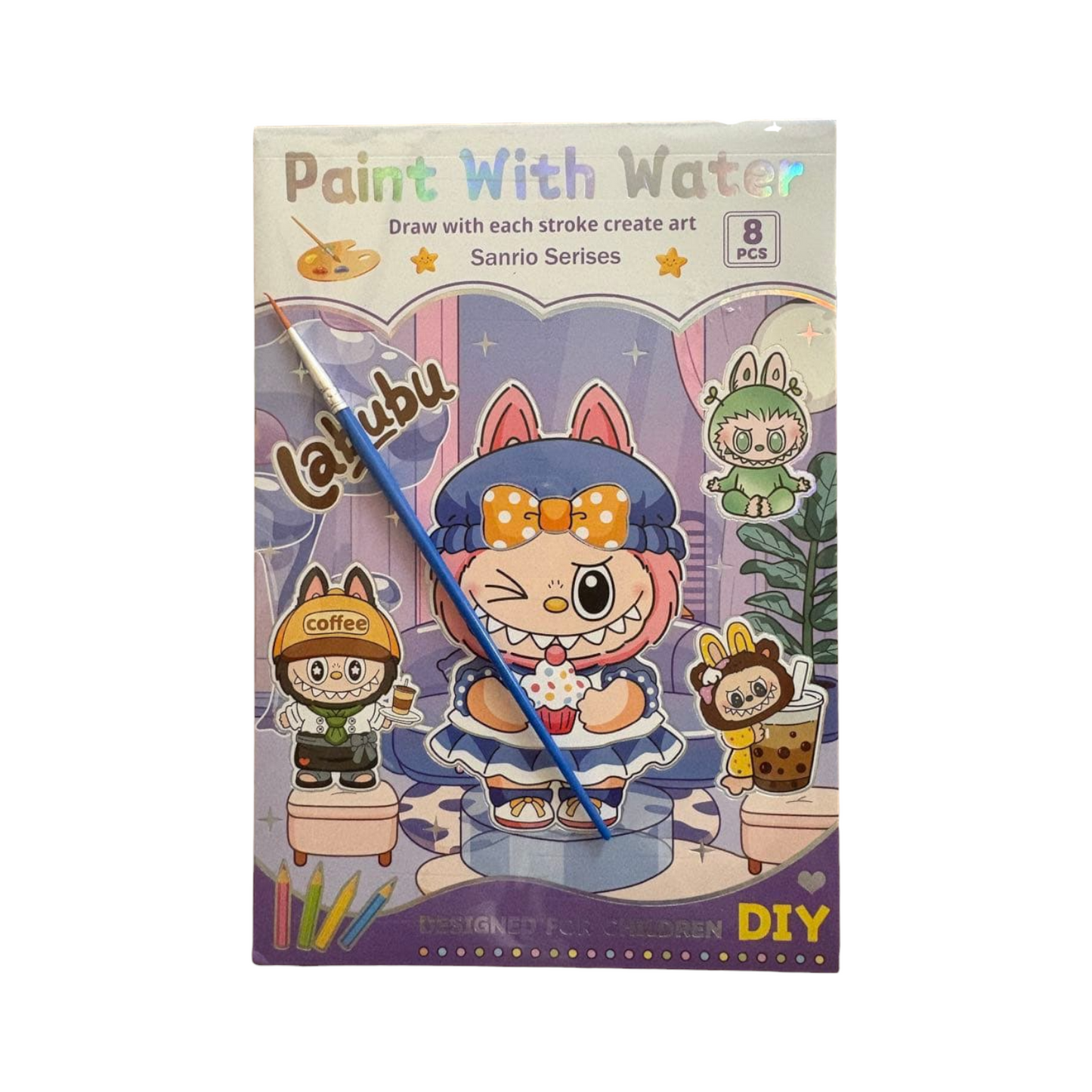 Paint With Watercolor Notebook 8 PCS - Designed For Children