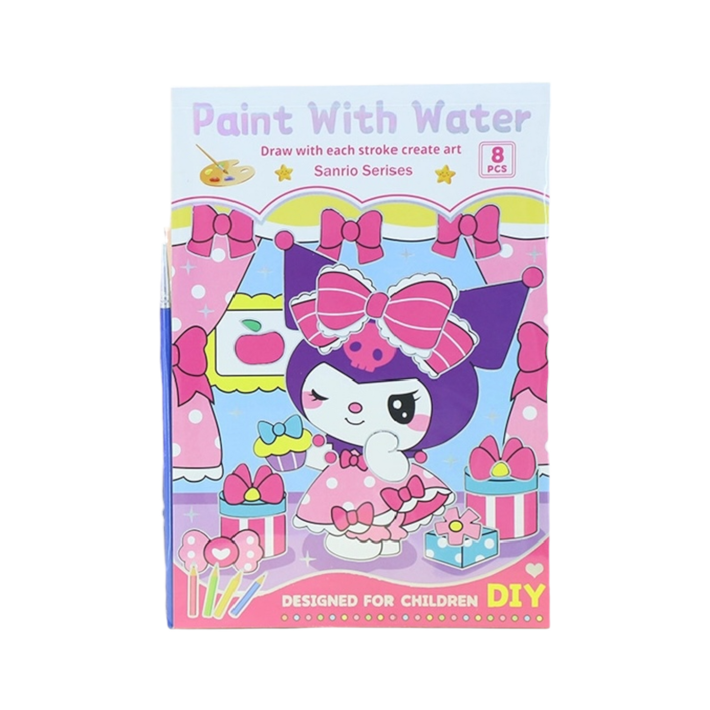 Paint With Watercolor Notebook 8 PCS - Designed For Children
