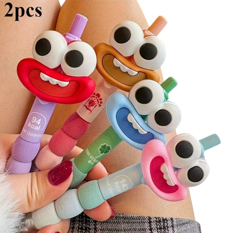 Cartoon Character Gel Pen with Big Eyes & Mouth Design - 1 Pen