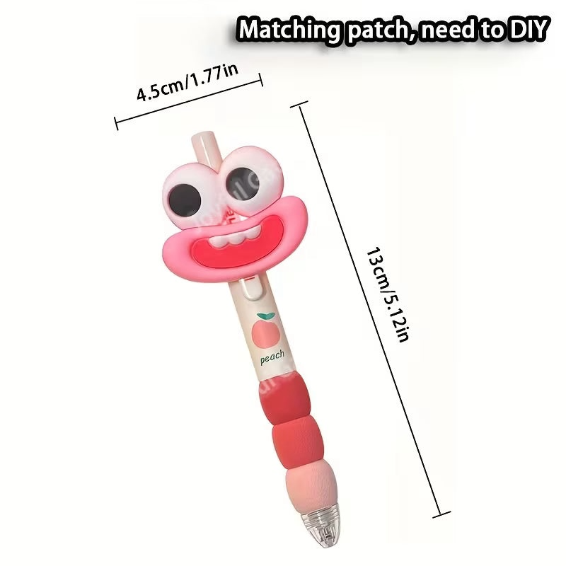 Cartoon Character Gel Pen with Big Eyes & Mouth Design - 1 Pen