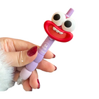 Cartoon Character Gel Pen with Big Eyes & Mouth Design - 1 Pen