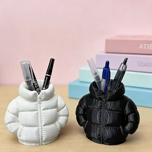 Puffer Jacket Desk Pen Holder – 3D Printable