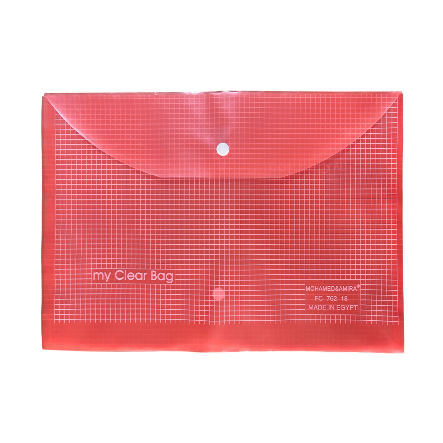 My Clear Envelope Folder with Button, Size A4 - FC-762-18