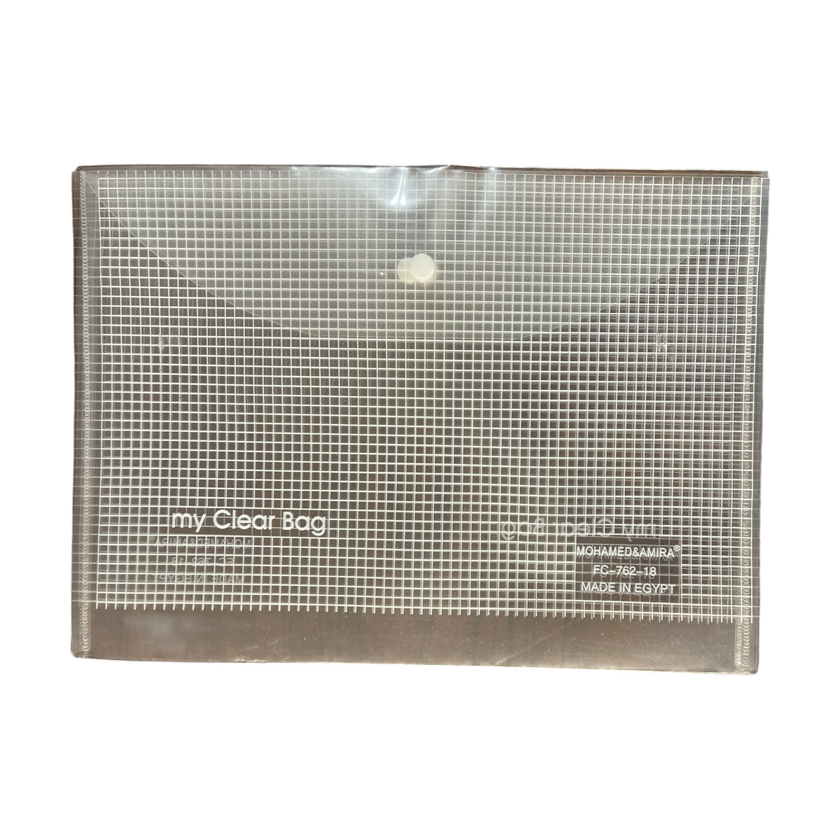My Clear Envelope Folder with Button, Size A4 - FC-762-18