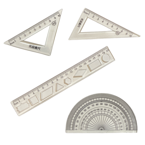 1/4pcs Disney Stitch Clear 4 Pieces Ruler Set
