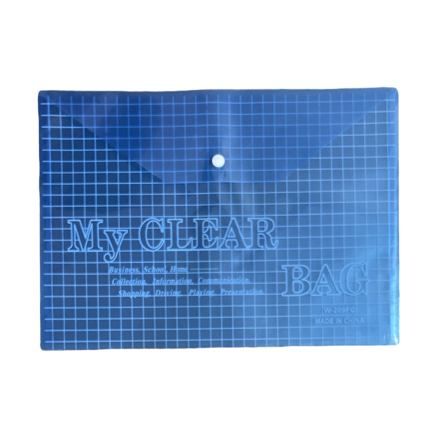My Clear Envelope Folder with Button, Size A4 - W-209FC