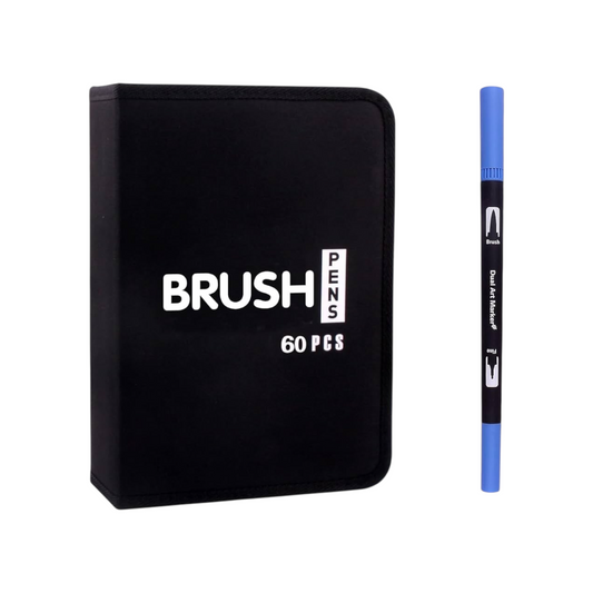 Pack of 60 Brush Pens Dual Brush Fine Tip Drawing Pens