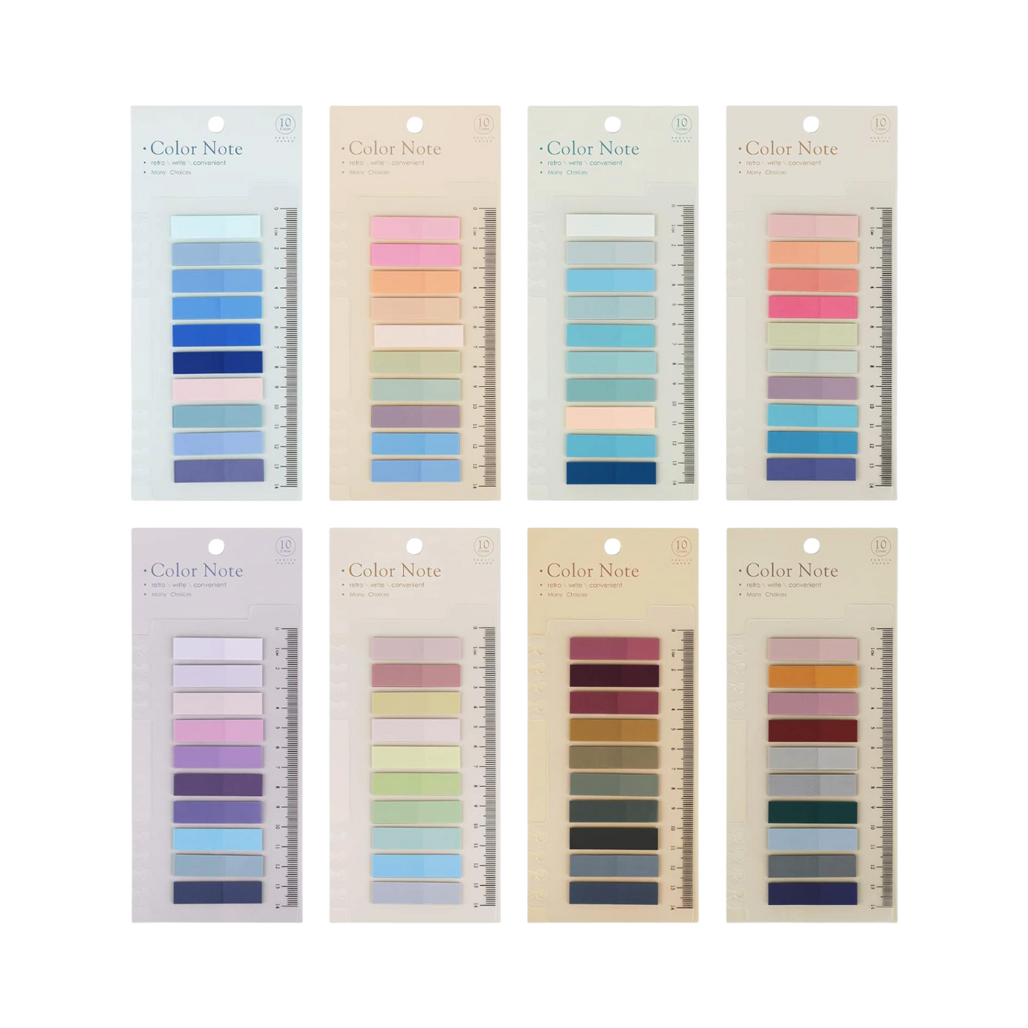 400 pcs Self-Adhesive Sticky Tabs Sticky Index Tabs for Books Page Markers Transparent Sticky Notes Colorful Notebooks Flags Strip Sticky Notes