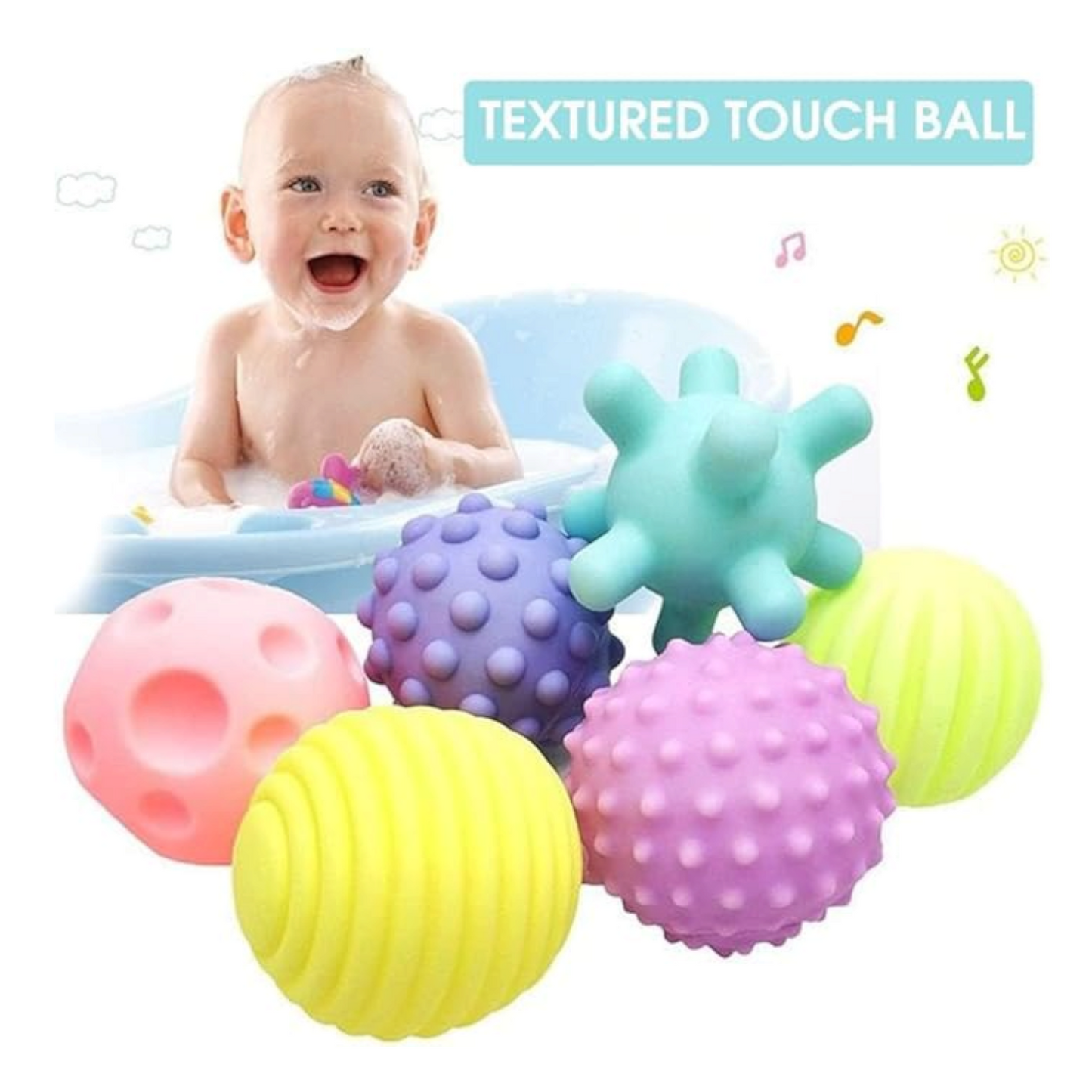 Squeeze Ball Toys 18+ Months for Toddlers 1-3, Bath Toy