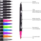 100 Brush Pens Dual Brush Fine Tip Drawing Pens