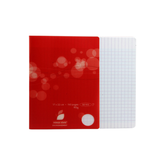 Wire-bound notebook Clear pp, 70- French paper, 22 x 17cm Auchan