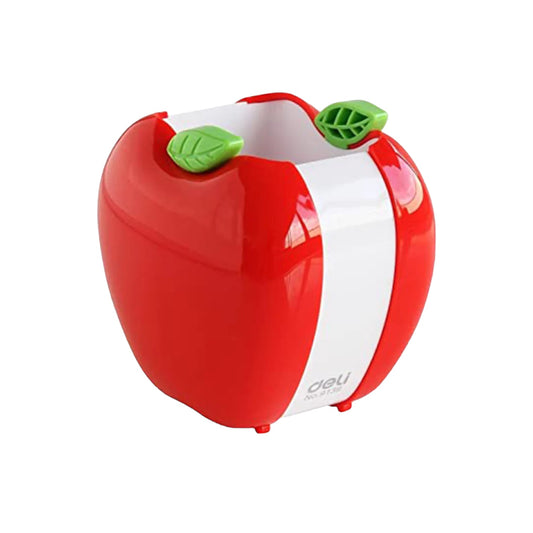 Deli 9139 Plastic Pen Holder, Apple