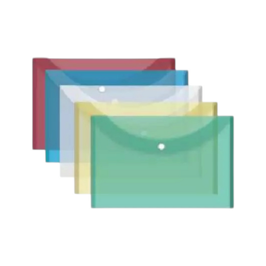 EverGreen Clear Bag File FC-209 Transparent Envelope Folder with Capsule
