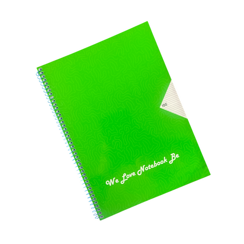 100 Sheets 2BE Wired Lined Notebook A4