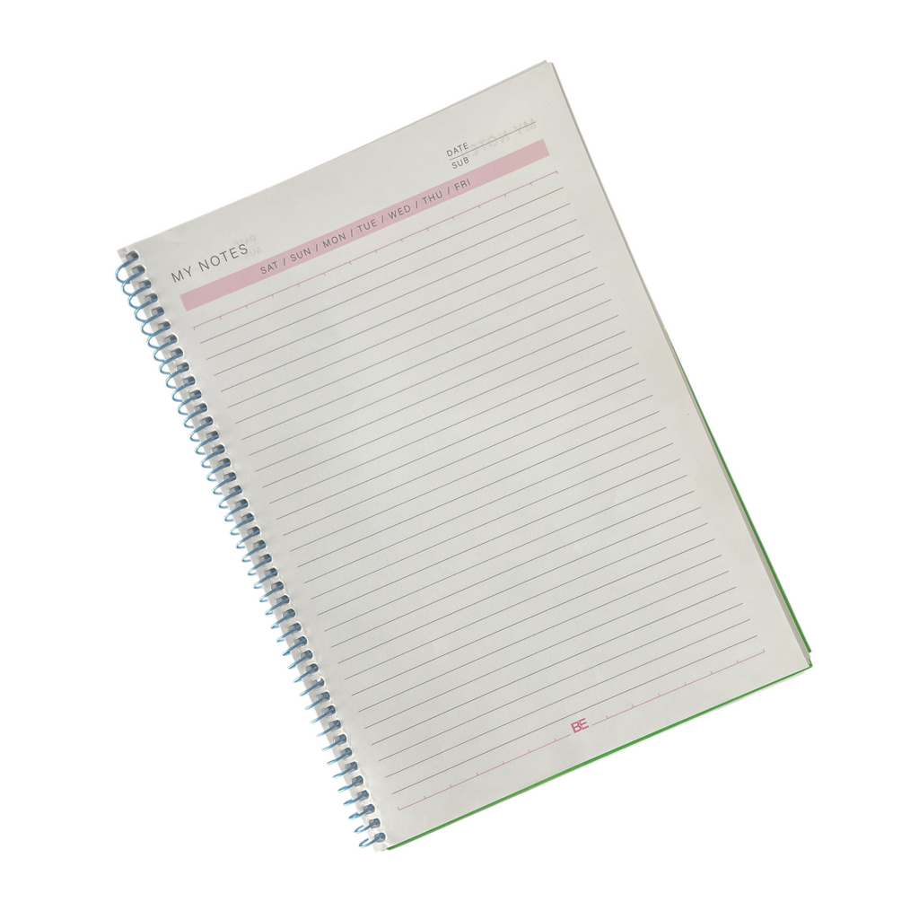 100 Sheets 2BE Wired Lined Notebook A4