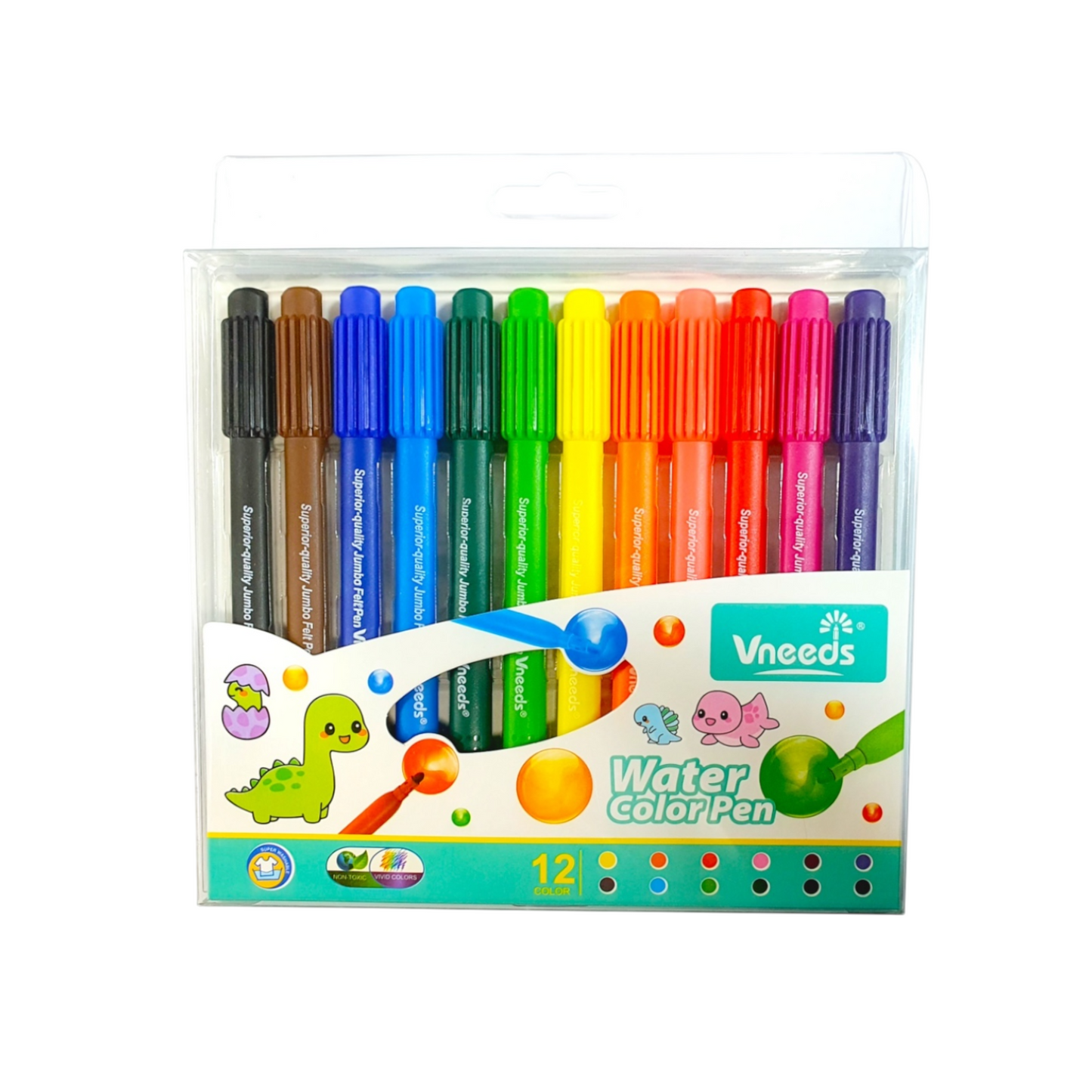 Vneeds Water Color Pen Set 12 Colors