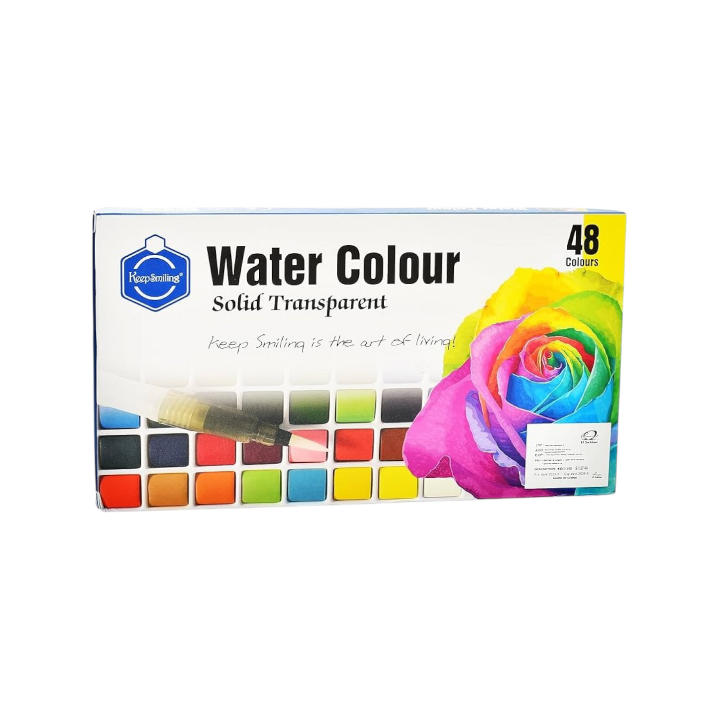 Superior Pack of 48 Watercolour Colours