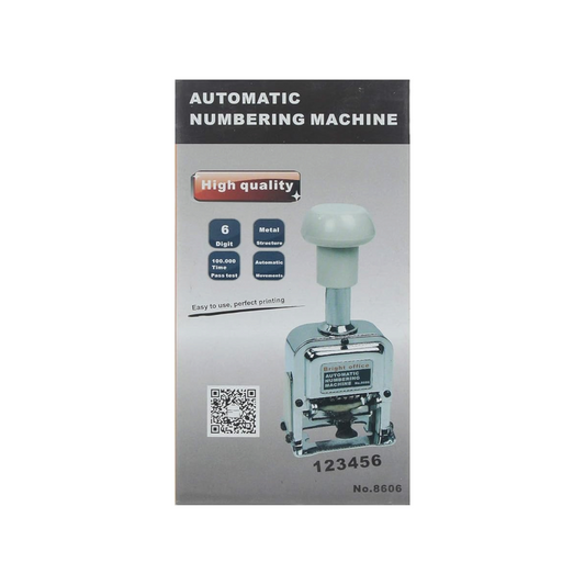 Automatic Ink Stamp 6 English Numbers