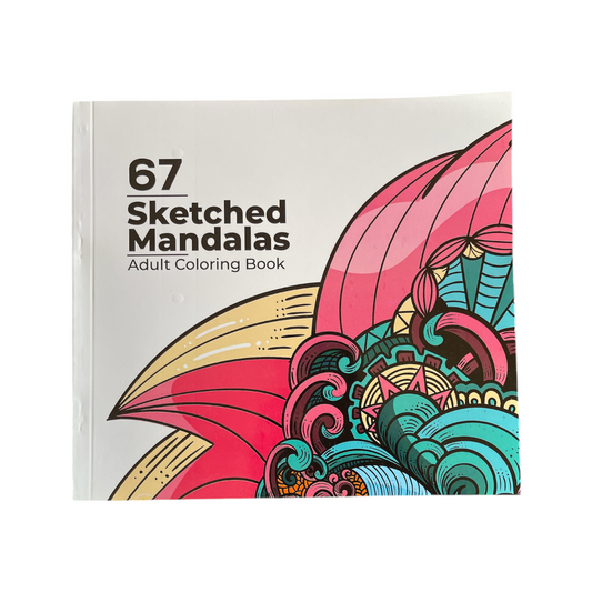 67 Sketched Mandalas Adult Coloring Book