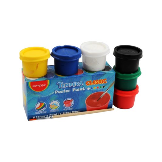 Poster Paint 25 ml 6 Colors With Side Brush