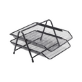 Desk Deposit Tray 2 Layer, A4 Letter Paper Mesh Storage Organizer