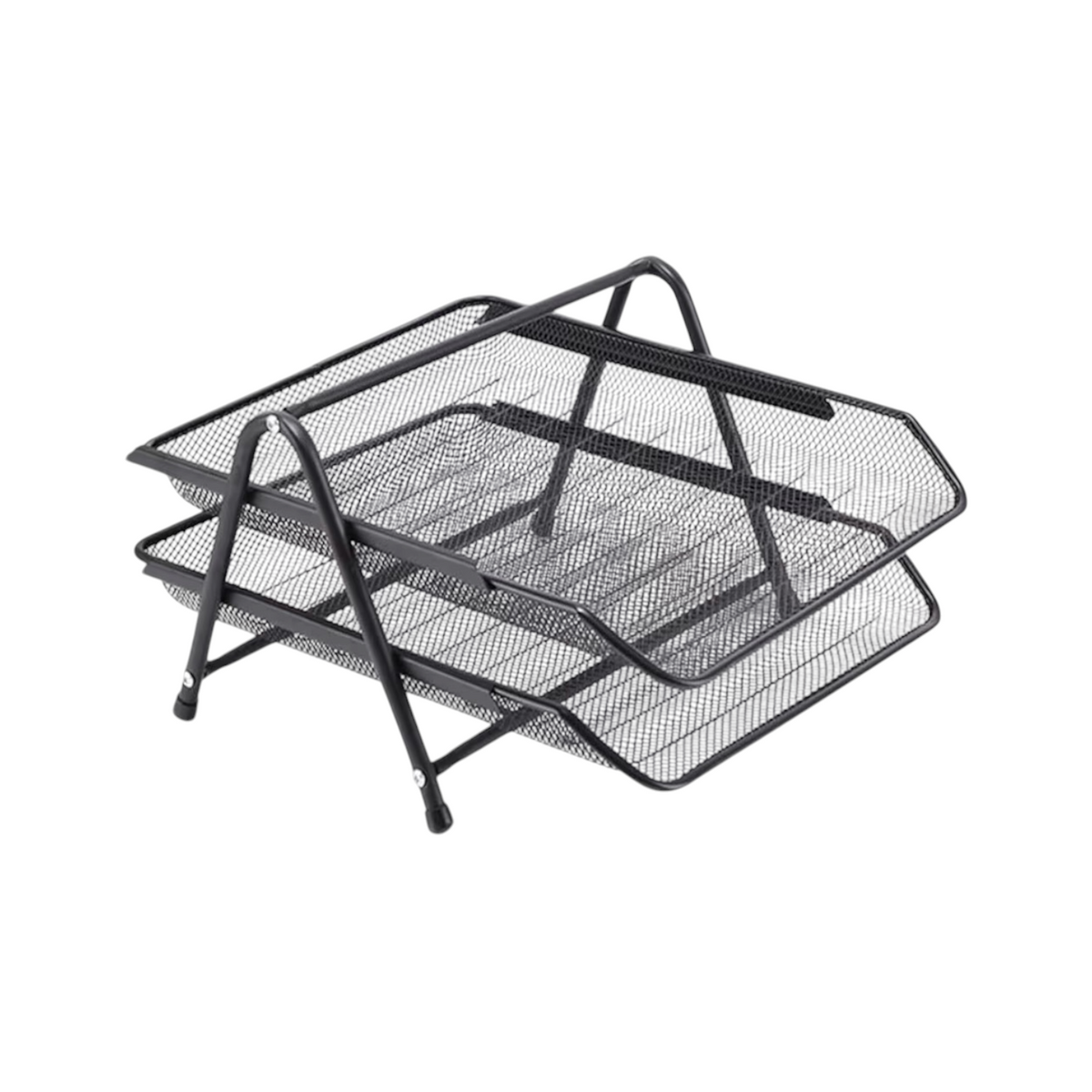 Desk Deposit Tray 2 Layer, A4 Letter Paper Mesh Storage Organizer
