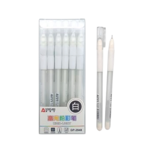 Gel pen WHITE DG-197/DC-193 1.0 mm
